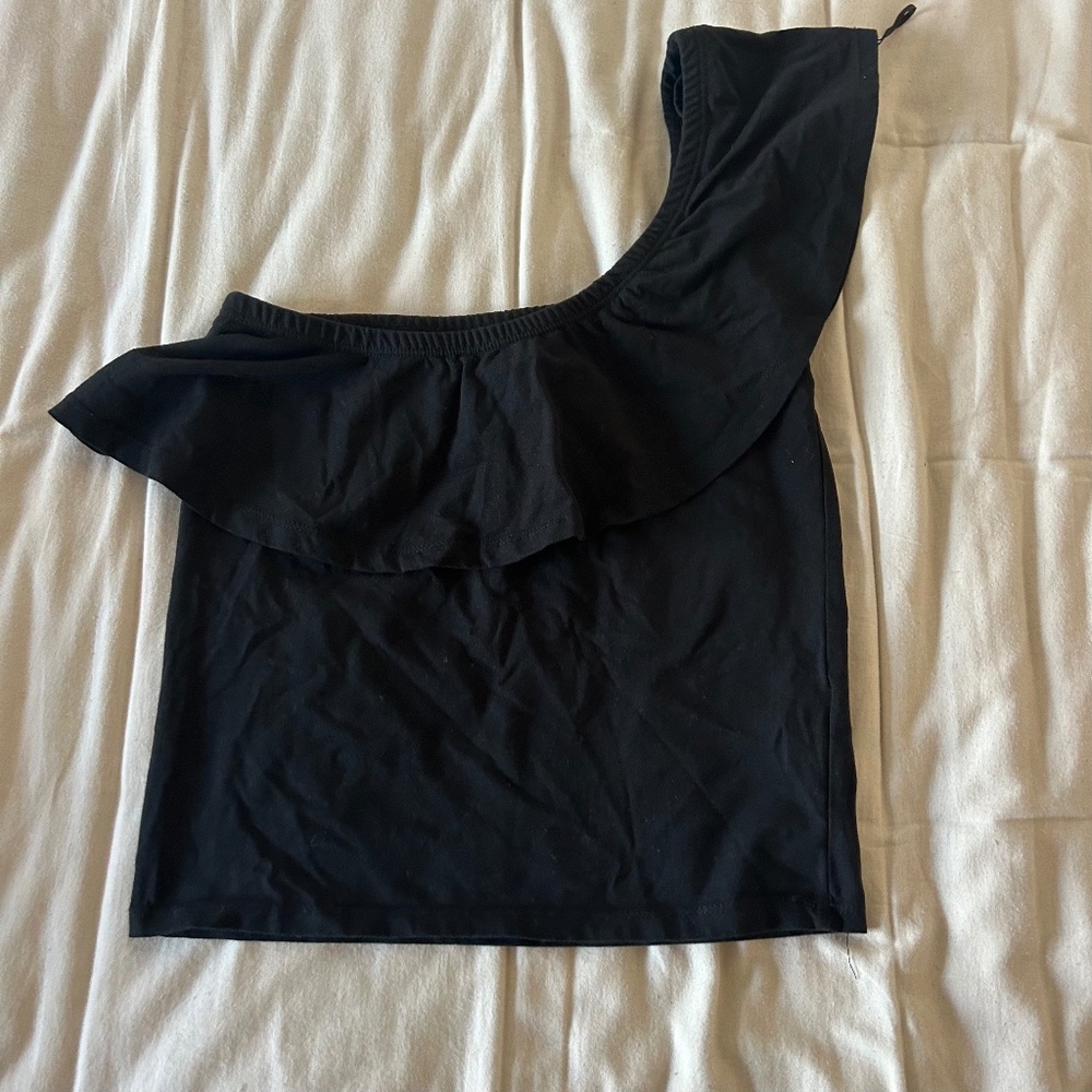 Cotton On Black One Shoulder Top